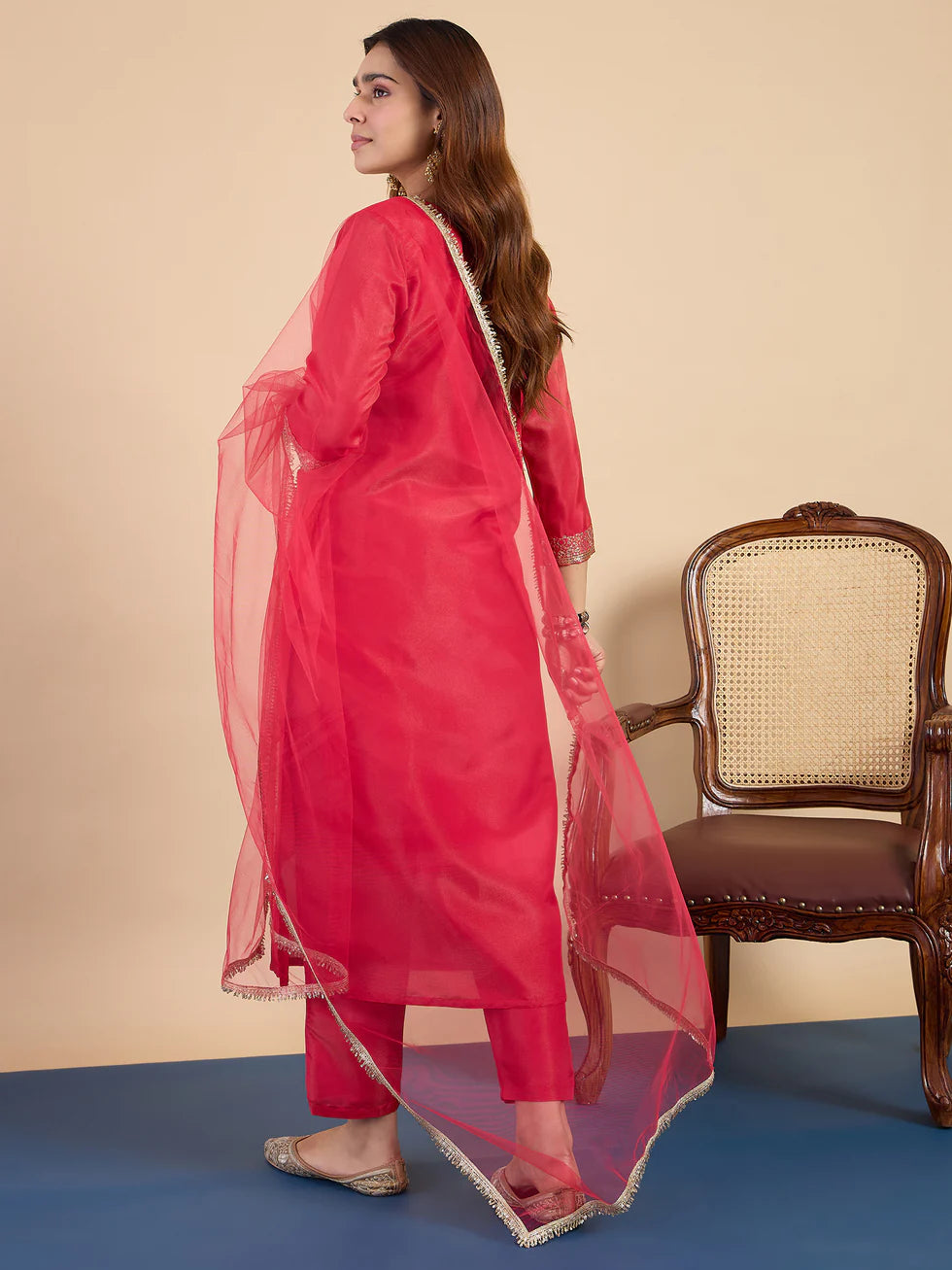 Ira Embroidered Silk Kurta Set