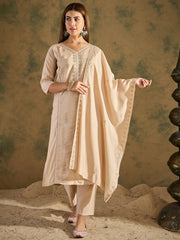Beige Grace Embroidered Set