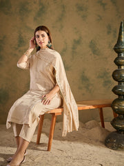 Beige Grace Embroidered Set