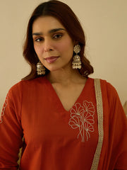 Rust Floral Elegance Set