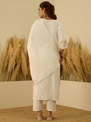 Ivory Papillon Embroidered Festive Set