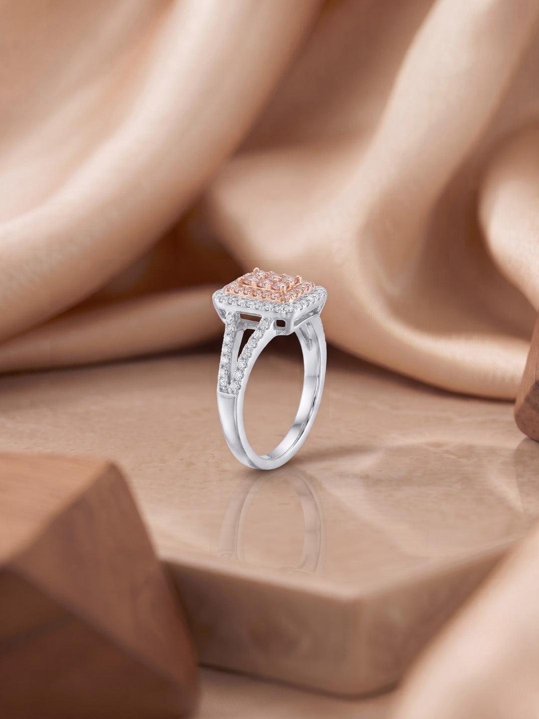 925 Silver Dual Tone Crown Ring for Women