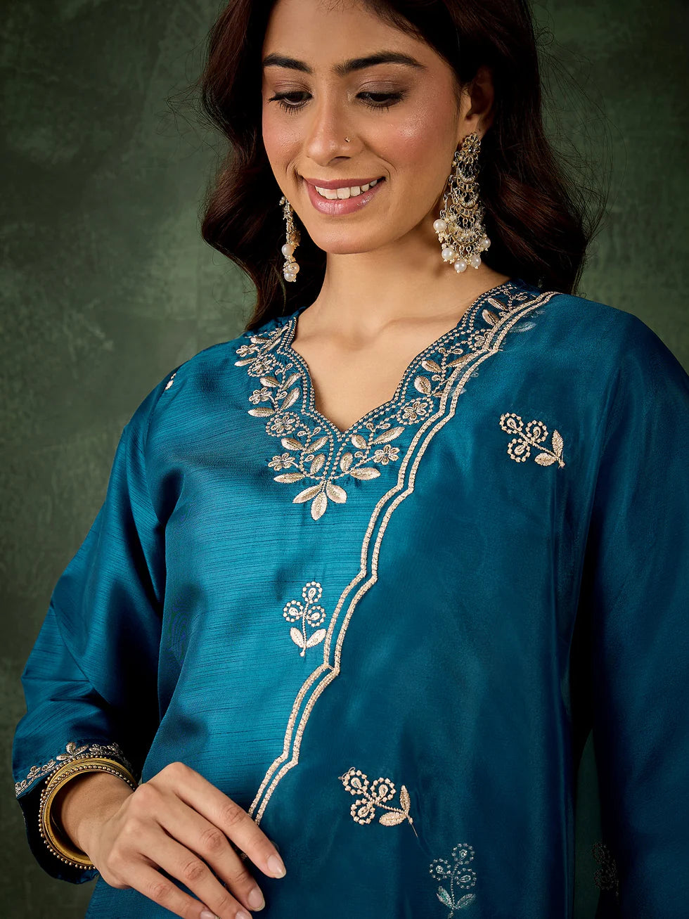 Floral Embroidered Kurta Set