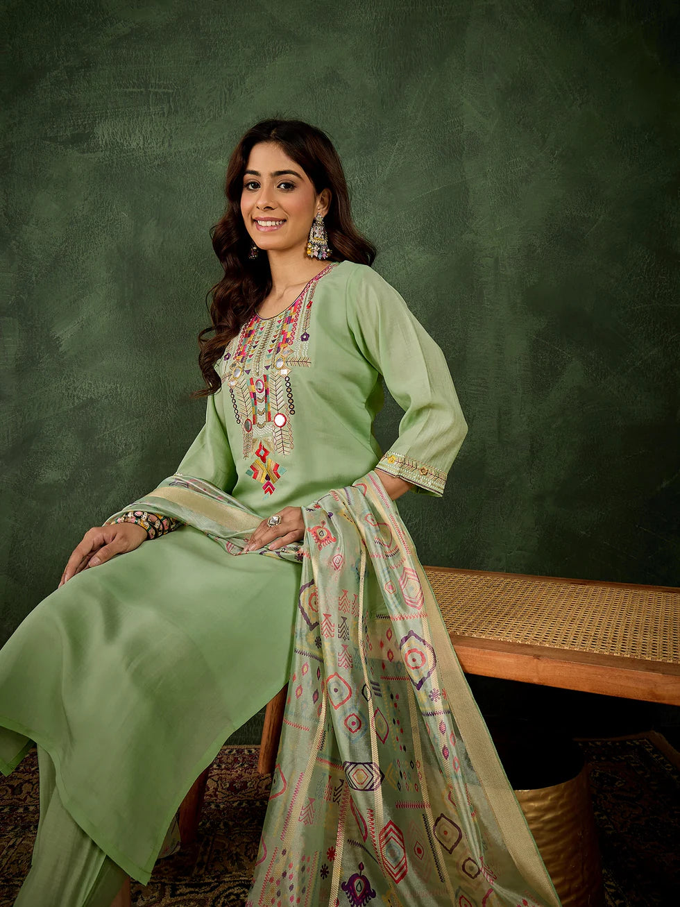 Floral Embroidered Kurta Set