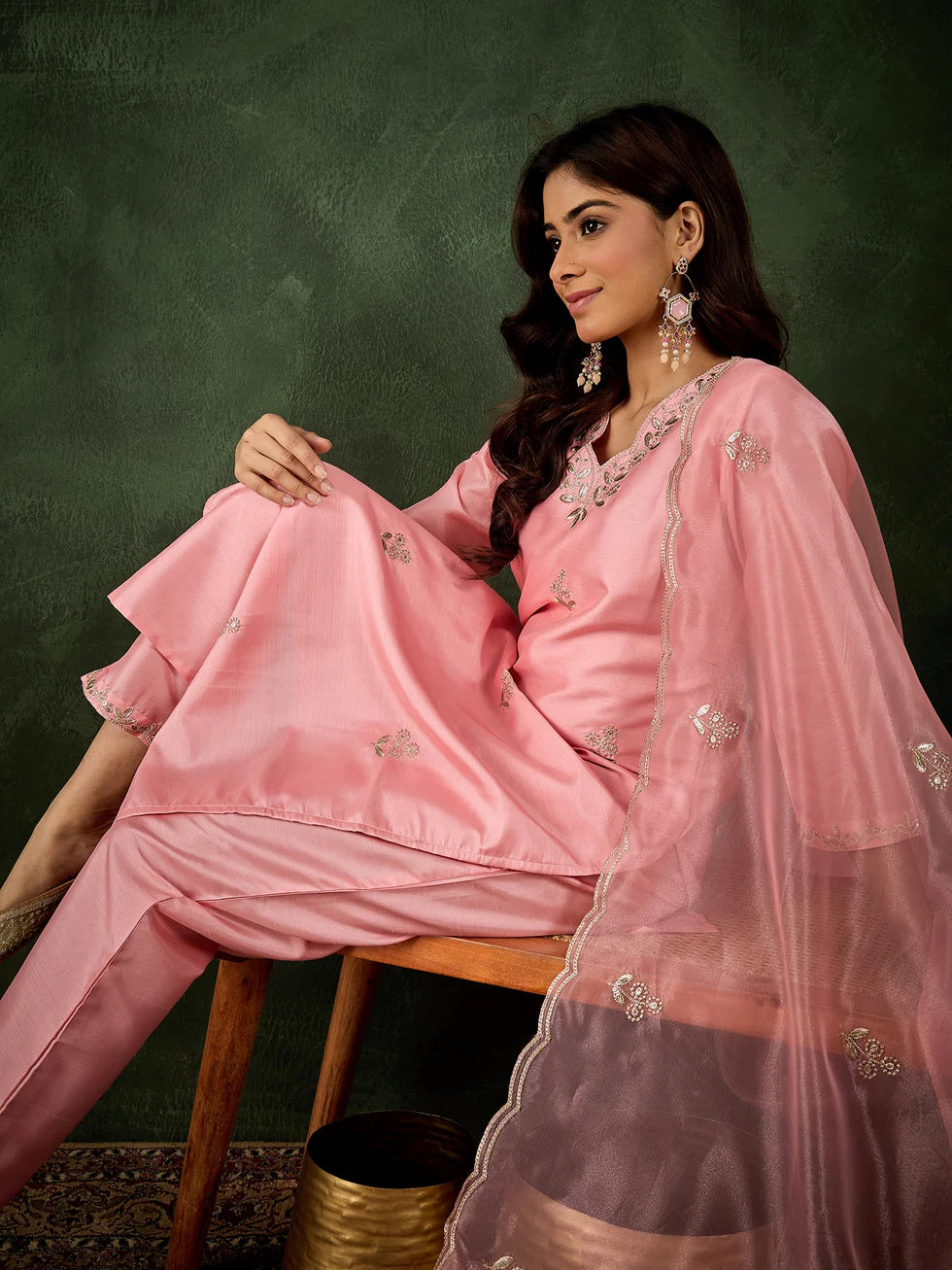 Floral Embroidered Kurta Set