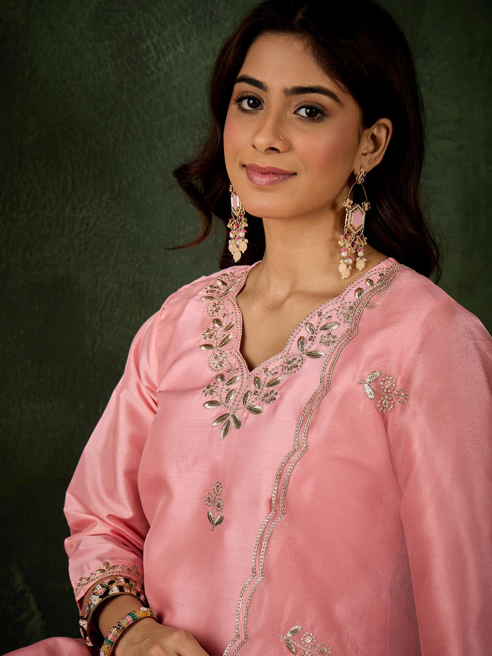 Floral Embroidered Kurta Set