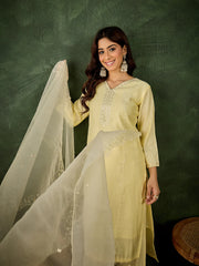 Ira Lemon Festive Kurta Set