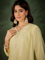 Ira Lemon Festive Kurta Set
