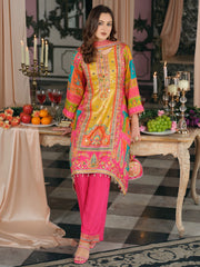 Multi Printed A-Line Kurta Palazzos With Dupatta Set