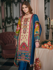 Multi Printed A-Line Kurta Palazzos With Dupatta Set