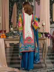 Multi Printed A-Line Kurta Palazzos With Dupatta Set