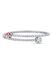 925 Silver Scarlet Charm Wrap Bracelet for Women