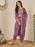 Lavender Embroidered Suit Set