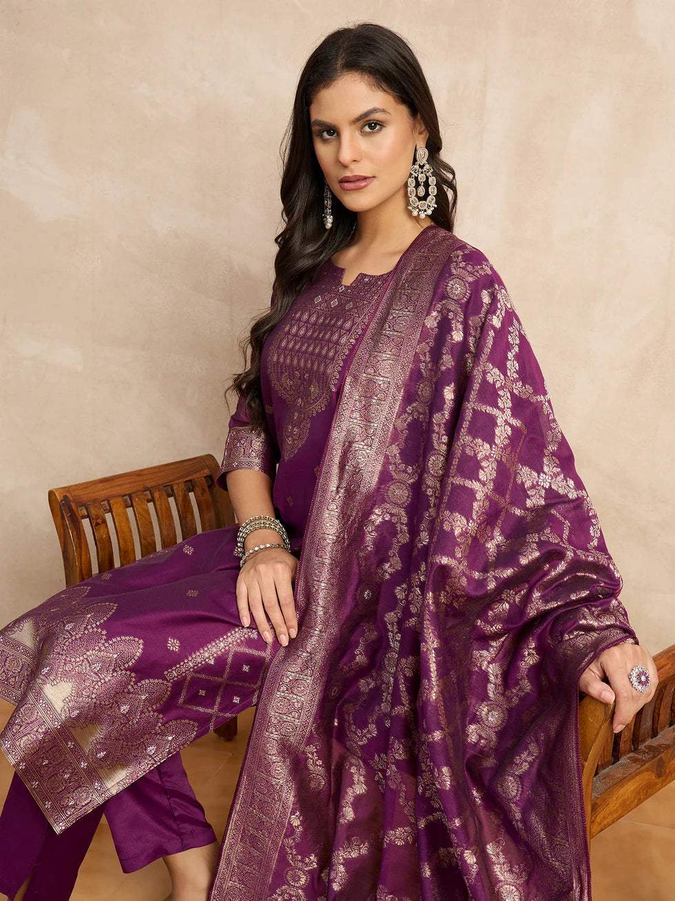 Vaanya Banarasi Kurta Set