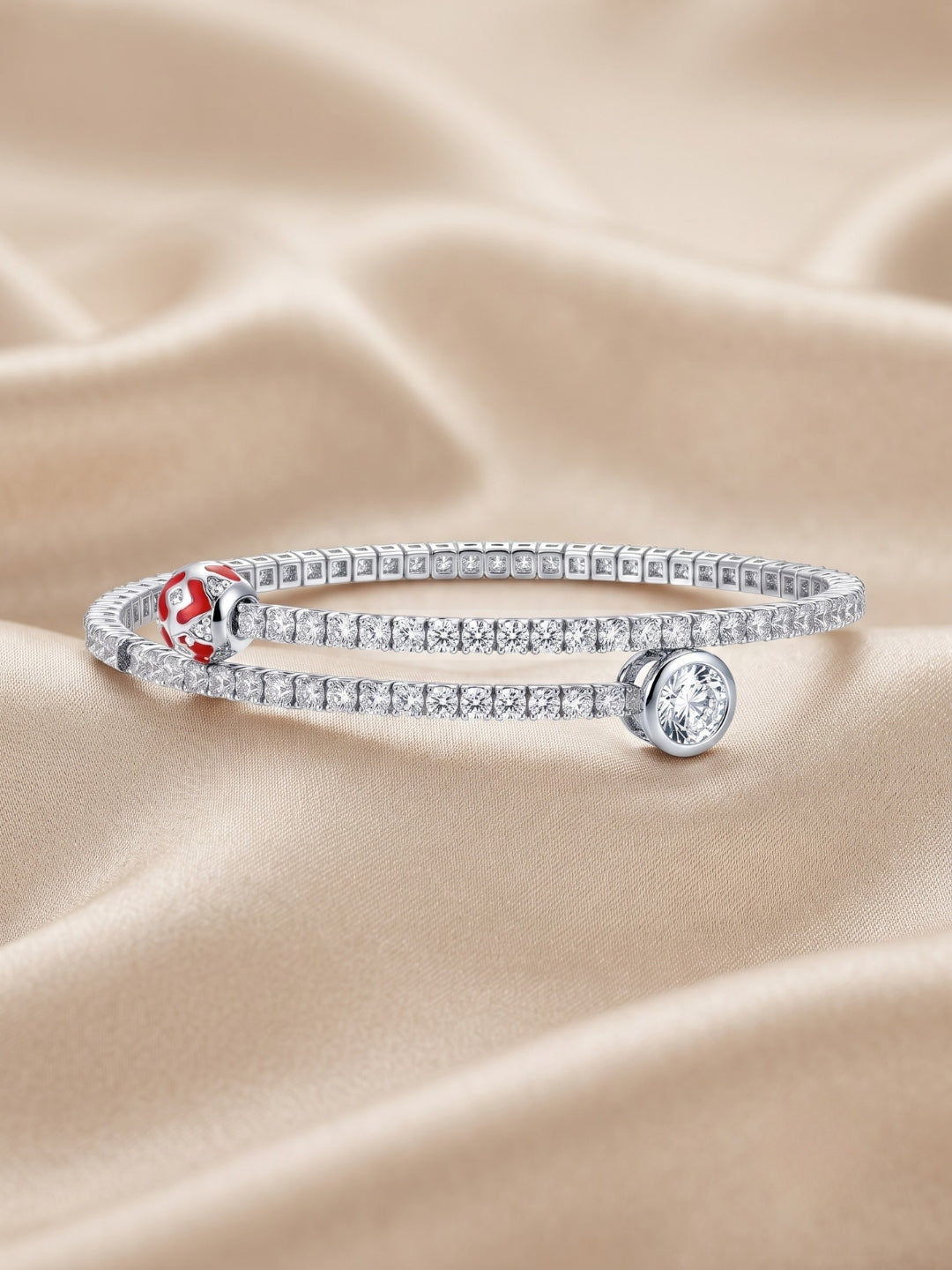 925 Silver Scarlet Charm Wrap Bracelet for Women