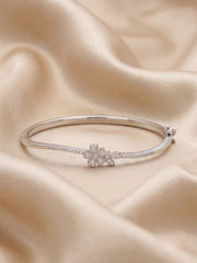 92.5 Sterling Silver Bloom Grace Floral Bracelet for Women