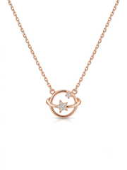 925 Sterling Silver Cosmic Orbit Star Necklace for Women