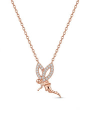 925 Sterling Silver Enchanted Pixie Wings Necklace for Women