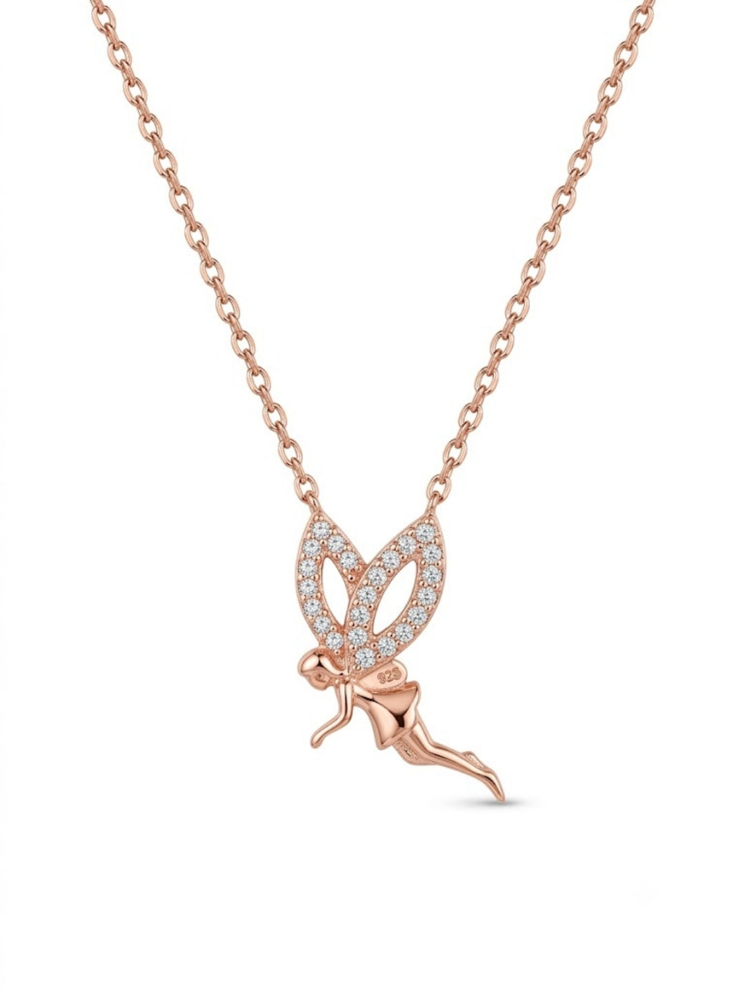 925 Sterling Silver Enchanted Pixie Wings Necklace for Women