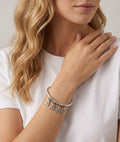 92.5 Sterling Silver Teddy Charm Silver Bracelet for Women