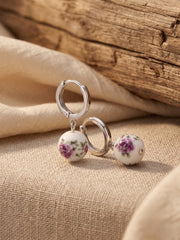 925 Silver Rose Bloom Drop Earrings for Women