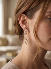 925 Silver Rose Gold Bubble Drop Earrings for Women