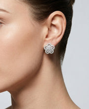 925 Silver Flower Stud Earrings for Women