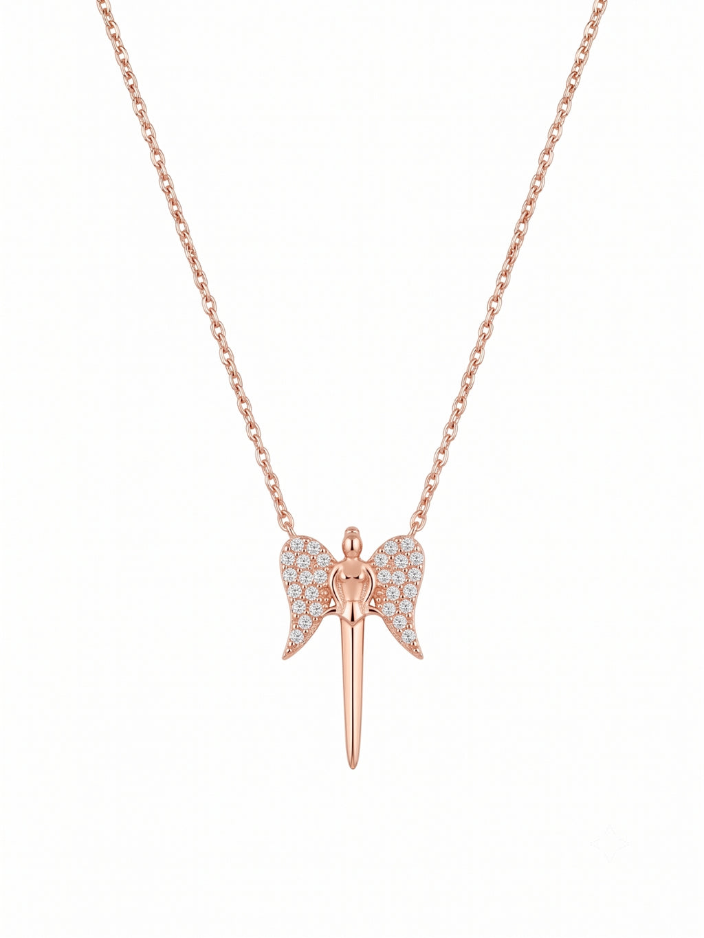 925 Sterling Silver Divine Guardian Angel Charm Necklace for Women