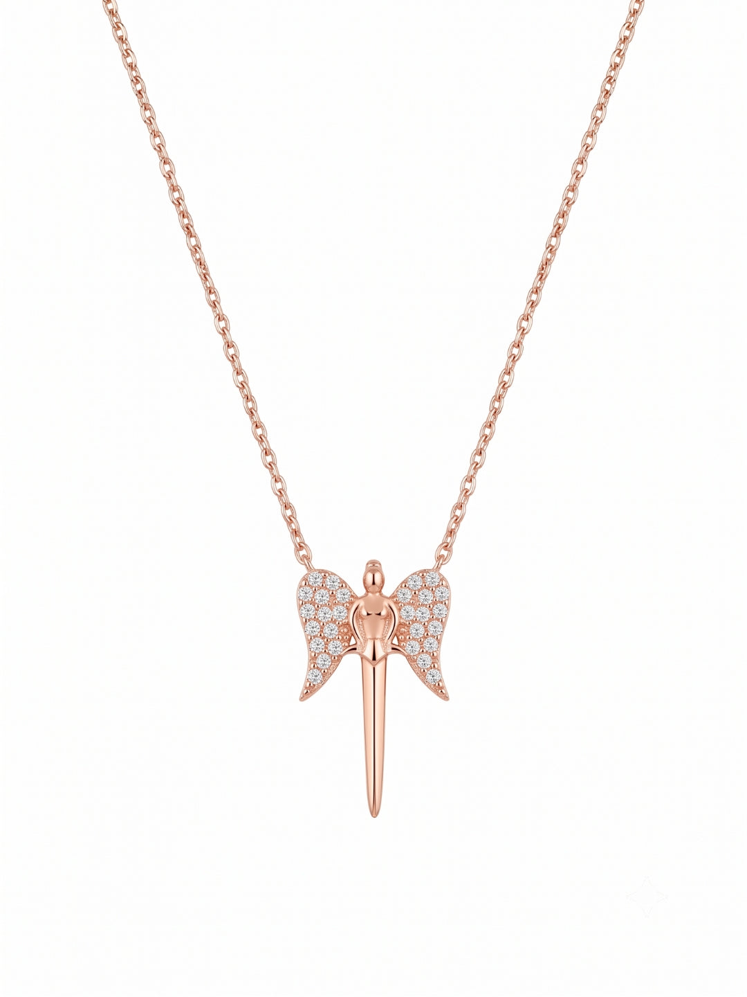 925 Sterling Silver Divine Guardian Angel Charm Necklace for Women