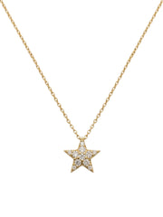 925 Sterling Silver Golden Celestial Star Necklace for Women