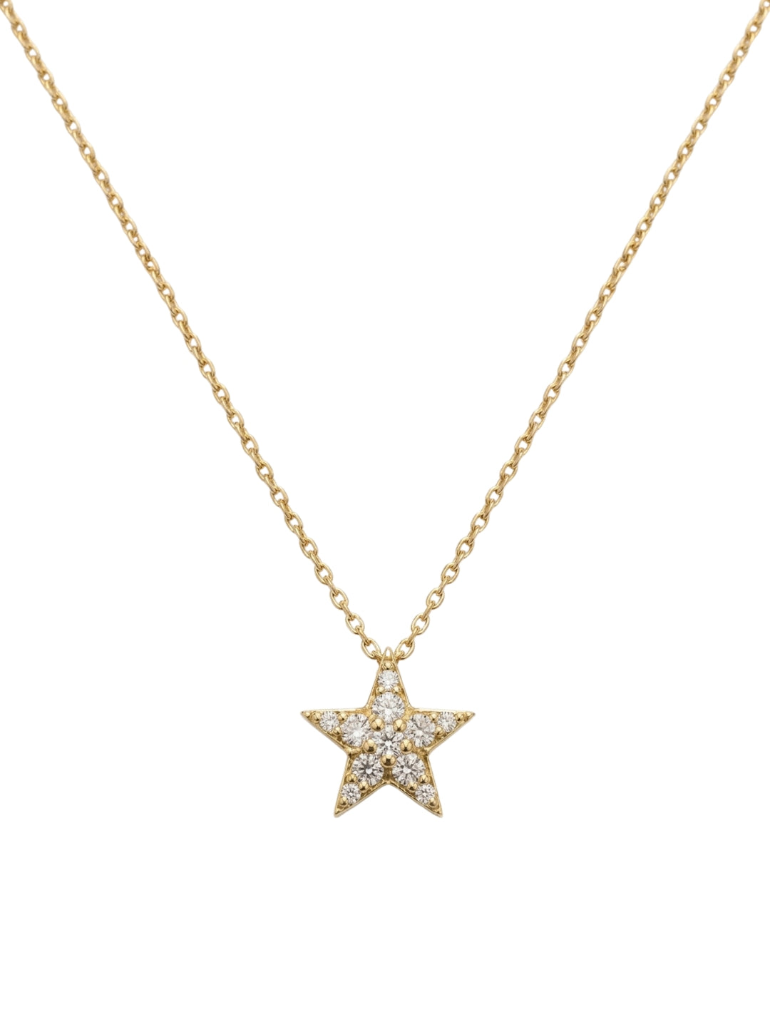 925 Sterling Silver Golden Celestial Star Necklace for Women