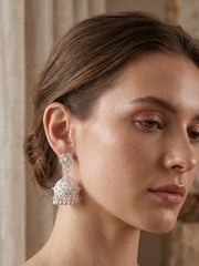 925 Silver Filigree Dome Jhumka Earrings for Women