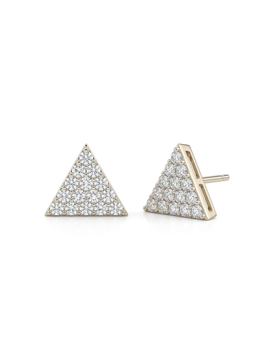 925 Silver earrings Trinity Spark Stud Earrings for Women