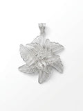 925 Sterling Silver Starlily Filigree Pendant For Women