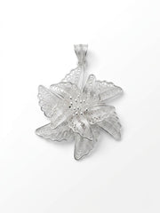925 Sterling Silver Starlily Filigree Pendant For Women