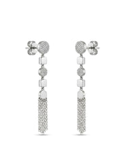 925 Silver Tassel Drop Earrings for Women