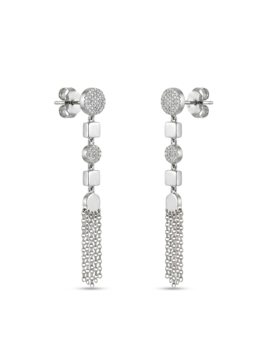 925 Silver Tassel Drop Earrings for Women