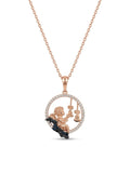 925 Sterling Silver Angel Musical Pendant Necklace for Women