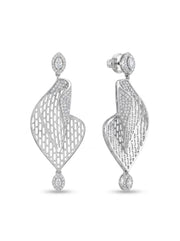 925 Silver earrings Celeste Leaf Drop Earrings for Women