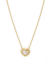 925 Sterling Silver Open Heart Solitaire Necklace for Women