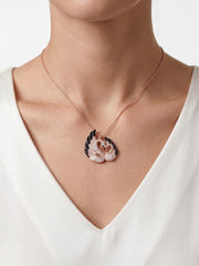 925 Sterling Silver Swan Necklace for Women