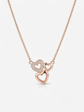 925 Sterling Silver Forever Together Heart Trio Necklace for Women