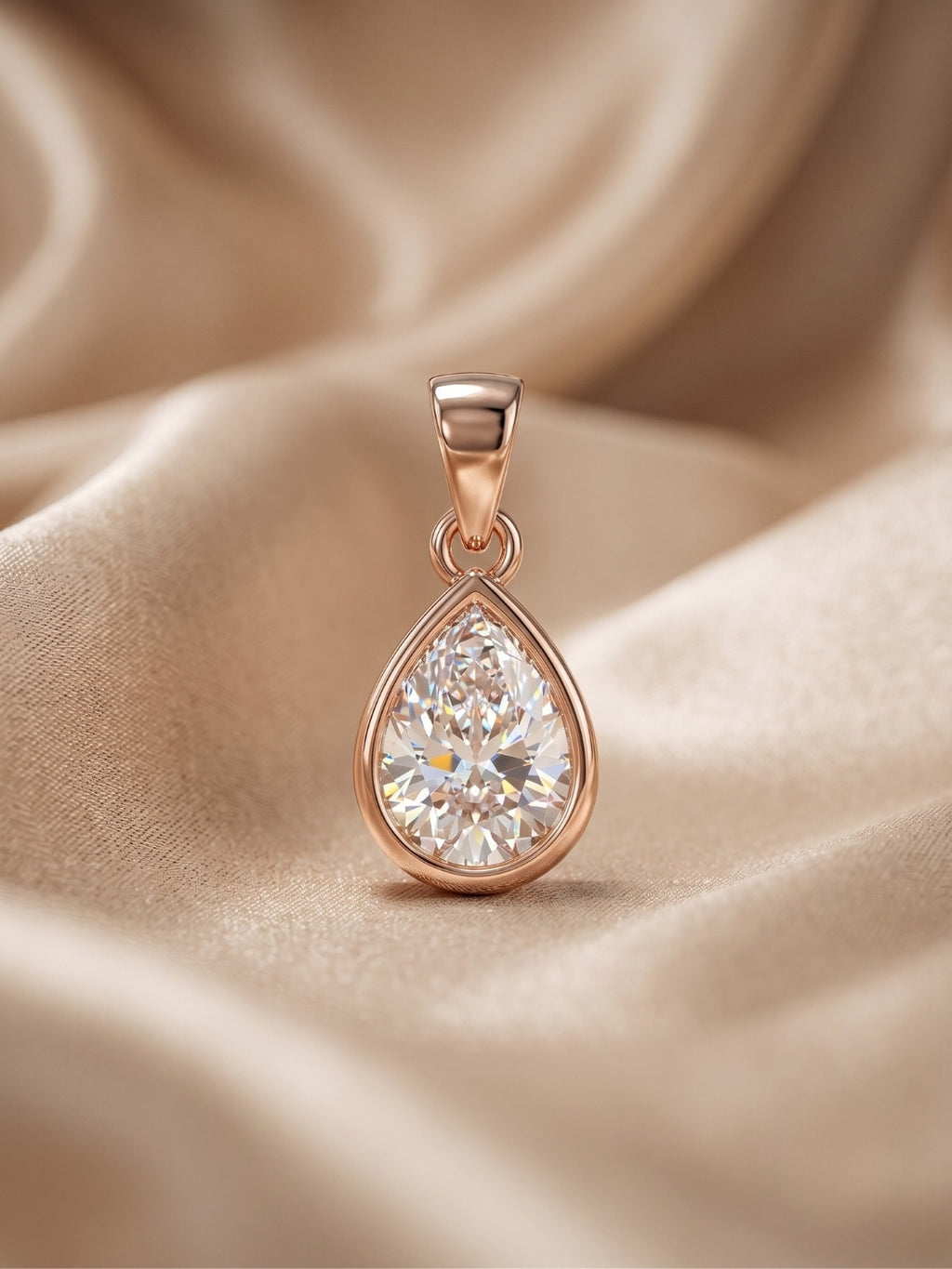 925 Sterling Silver Elegant Teardrop Sparkle Pendant Set with Earrings