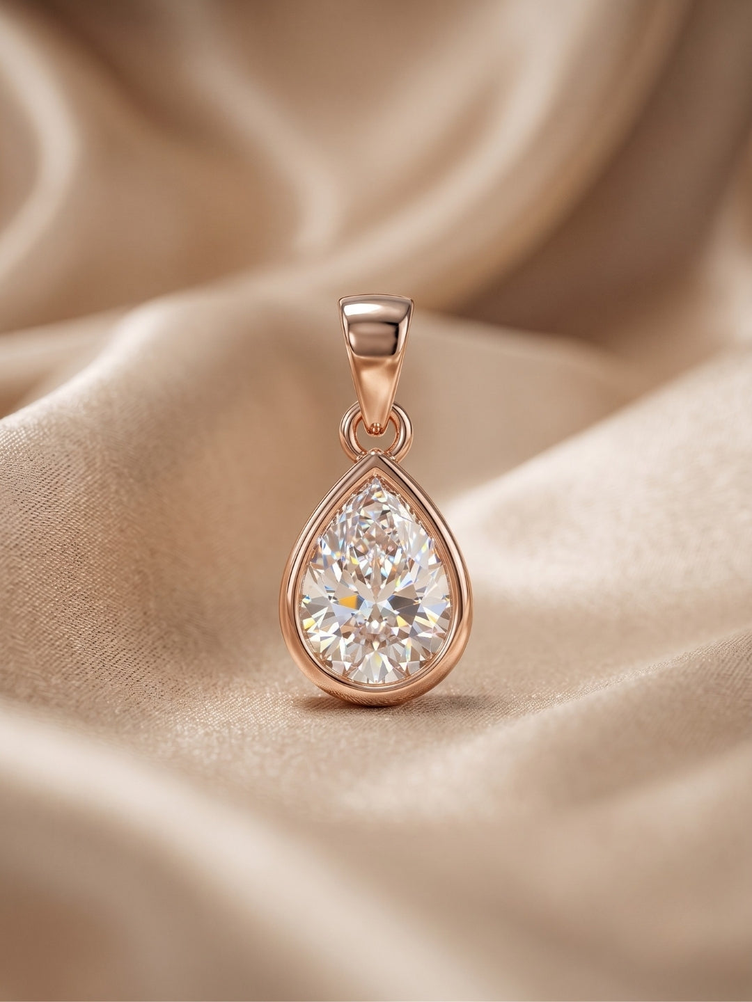 925 Sterling Silver Elegant Teardrop Sparkle Pendant Set with Earrings