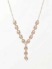 925 Sterling Silver Open Circle Link Drop Necklace for Women
