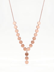 925 Sterling Silver Classic Disc Drop Necklace For Women