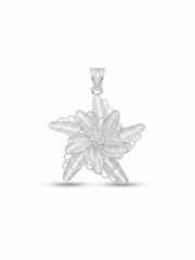 925 Sterling Silver Celestial Bloom Filigree Pendant For Women