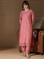 Zaria Floral Silk Kurta Set