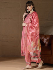 Zaria Floral Silk Kurta Set
