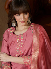 Zaria Floral Silk Kurta Set